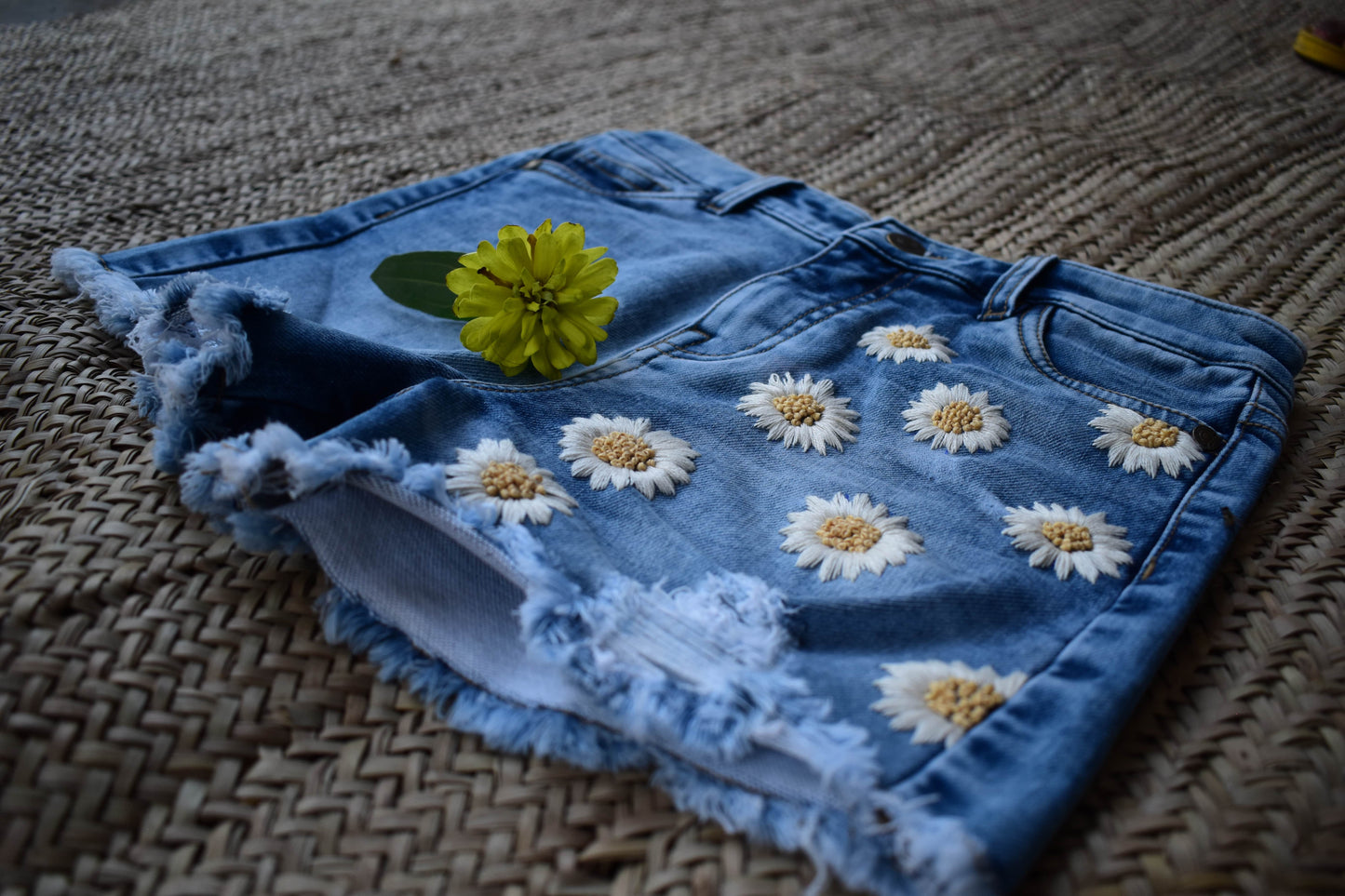Product Description
To prolong the life of your denim garments, always wash them inside out at low temperatures with similar colors. In this way, we can help reduceGirls Embroidered Denim Shorts