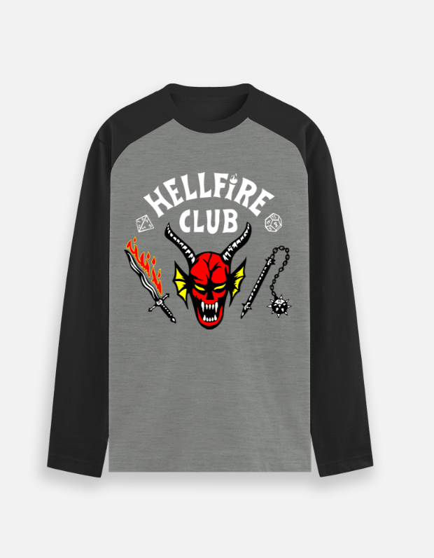 Stranger Things Hellfire Club Raglan