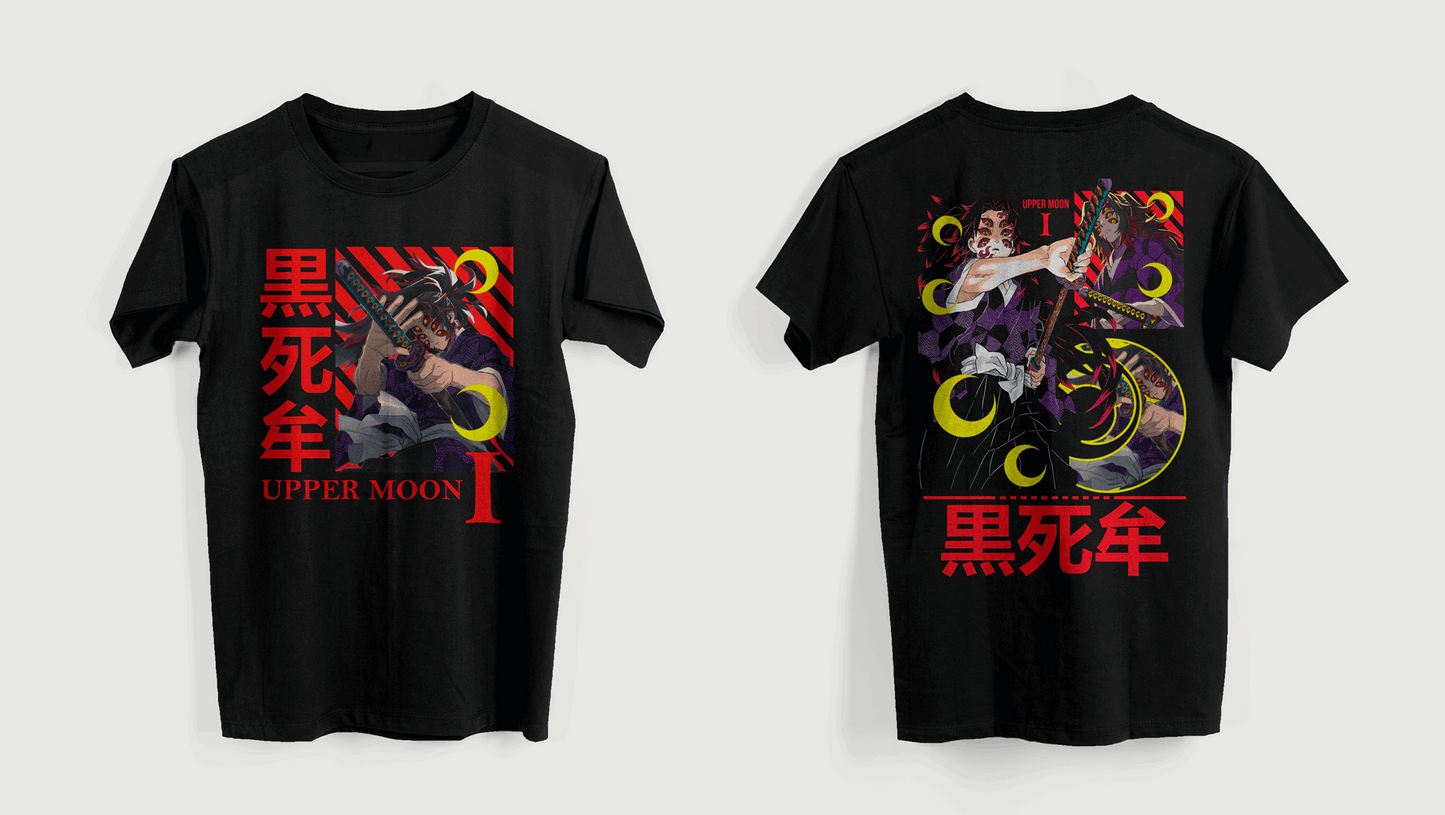 Front Design:
Graphic: Embrace the fierce elegance of Kokushibou from Demon Slayer with this striking front print. 🗡️🖤 Perfect for fans of the series and lovers KOKUSHIBOU-DEMON SLAYER-Unisex