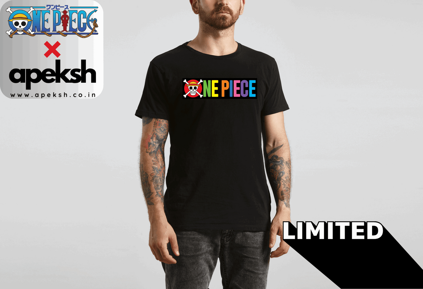 "ONE PIECE" colour logo T-Shirt Unisex