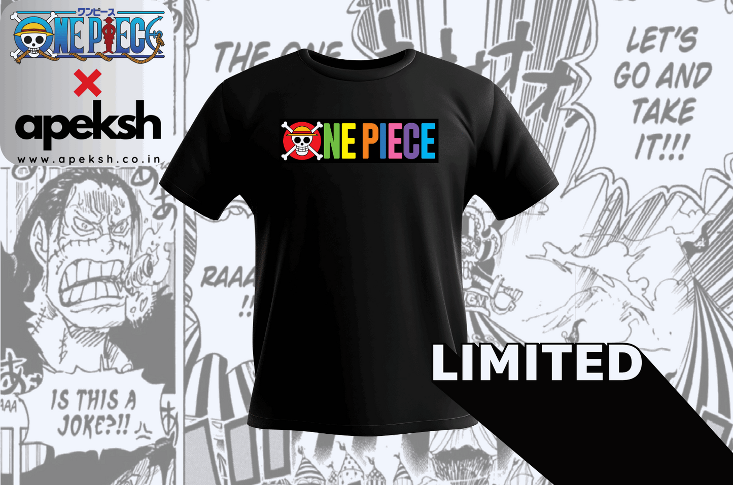 "ONE PIECE" colour logo T-Shirt Unisex