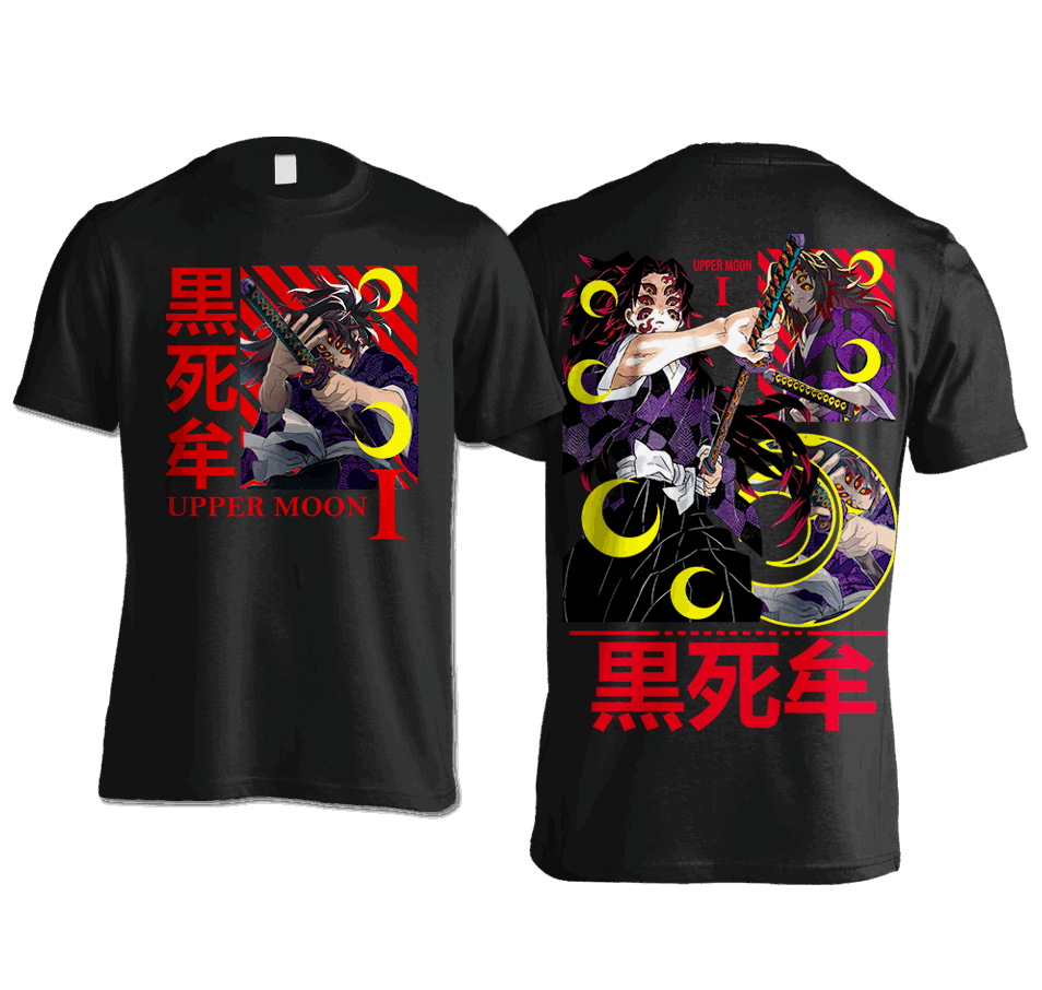 Front Design:
Graphic: Embrace the fierce elegance of Kokushibou from Demon Slayer with this striking front print. 🗡️🖤 Perfect for fans of the series and lovers KOKUSHIBOU-DEMON SLAYER-Unisex