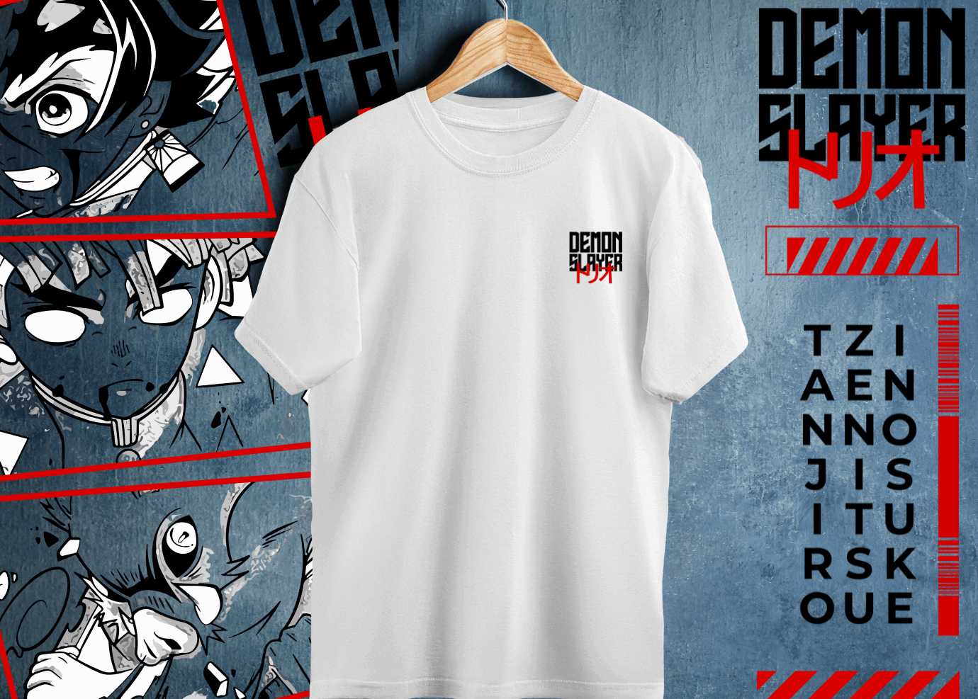 👕 Elevate your anime style with the InoZenTan Team from DEMON SLAYER - Unisex T-Shirt! Made from 100% premium cotton, this FRONT & BACK printed t-shirt combineInoZenTan Team-DEMON SLAYER -Unisex
