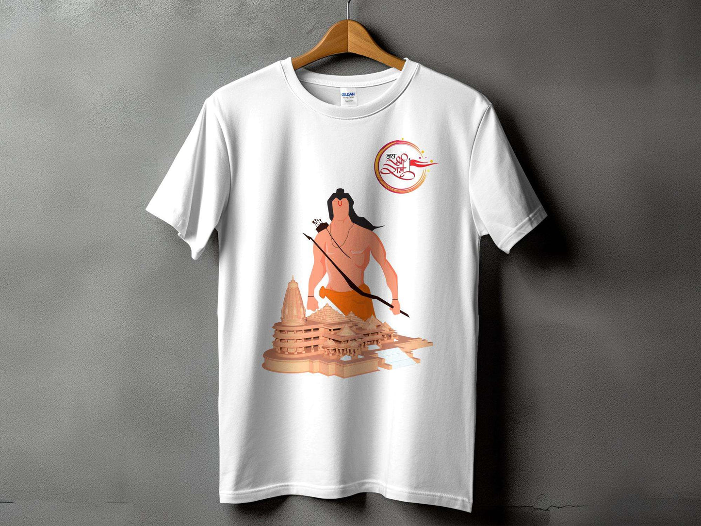 Elevate your devotion with our exclusive Shree Ram & Ram Mandir Ayodhya T-Shirt. Crafted from premium 100% cotton fabric and weighing 180GSM, this half-sleeve t-