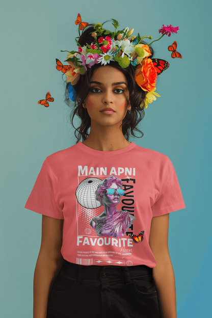 "Main Apni Favourite Hoon" T-Shirt | Graphic Tee for Women & Girls