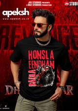 Ranveer Singh Dhurandhar Men Oversized Round-Neck Graphic T-Shirt