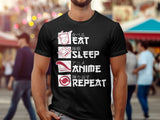 EAT SLEEP ANIME REPEAT -Unisex T-Shirt