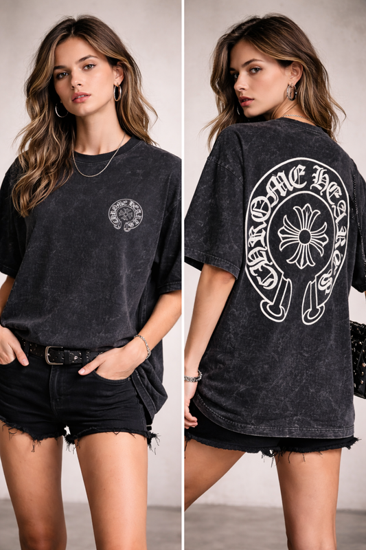 Goth Puff Print Oversized T-Shirt