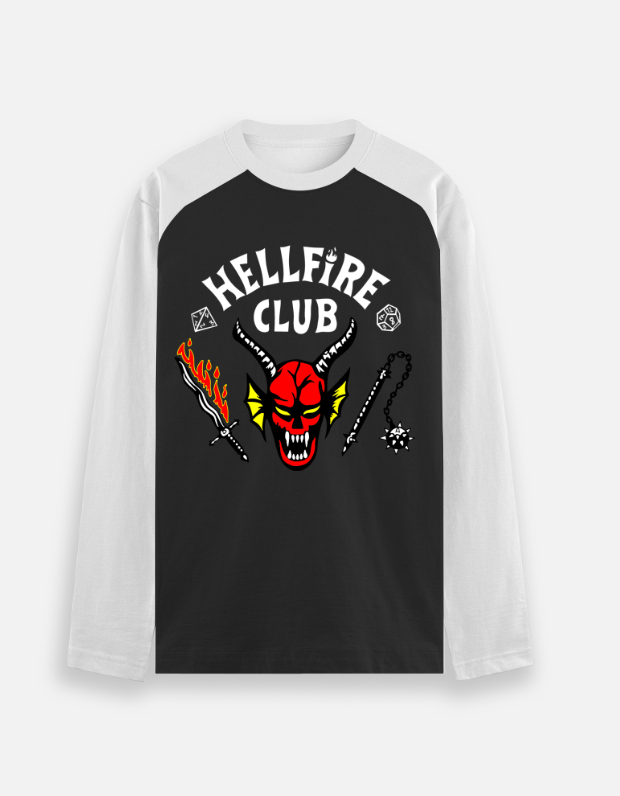 Stranger Things Hellfire Club Raglan