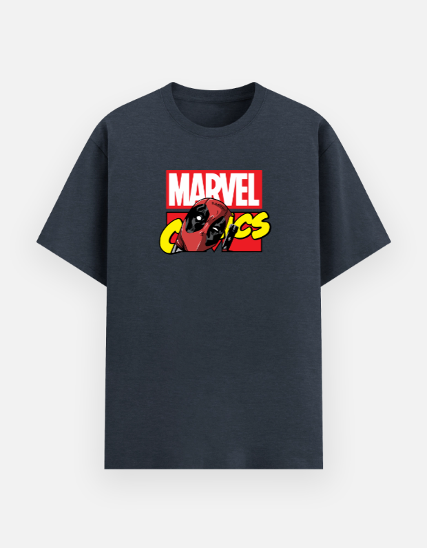 NavyMelangeMarvel tshirt
