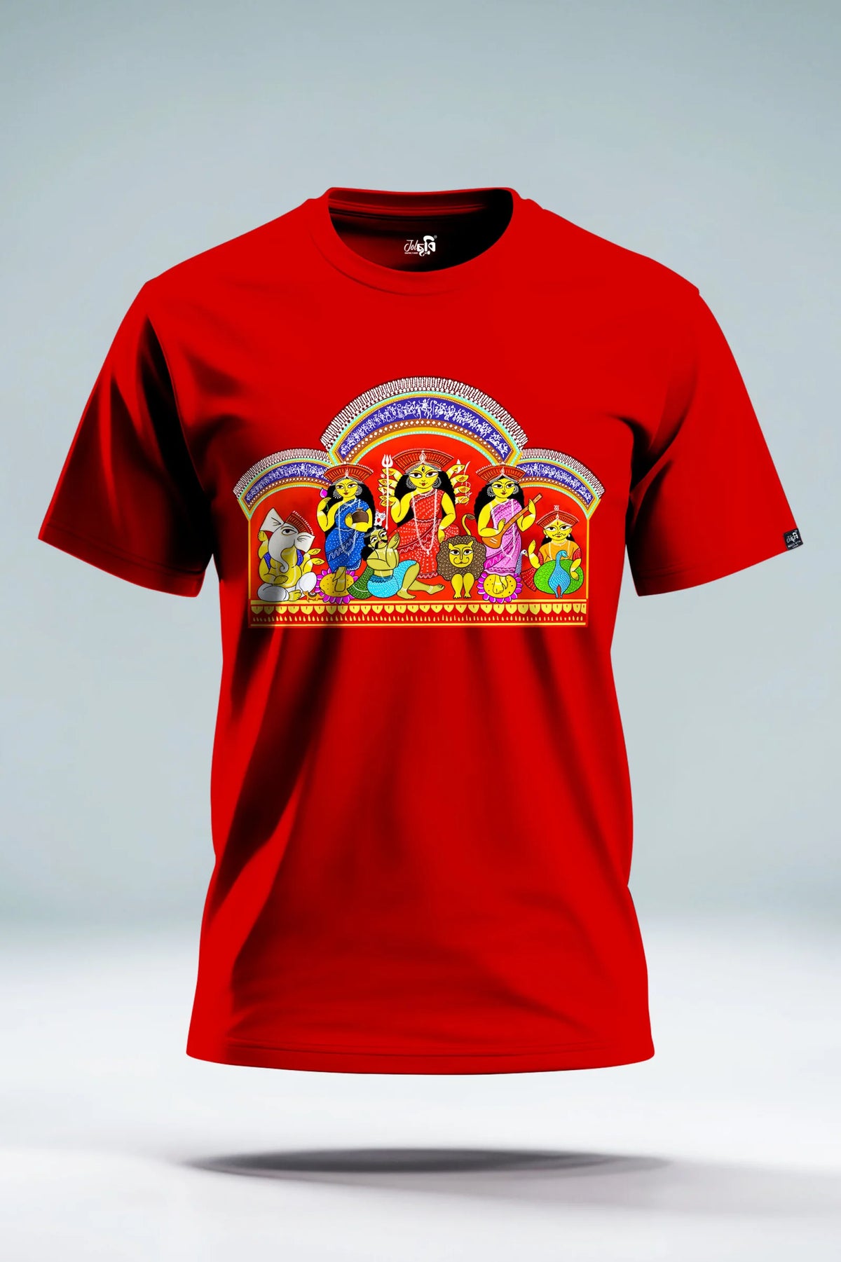 Patachitra Painted Durga Puja Tshirt