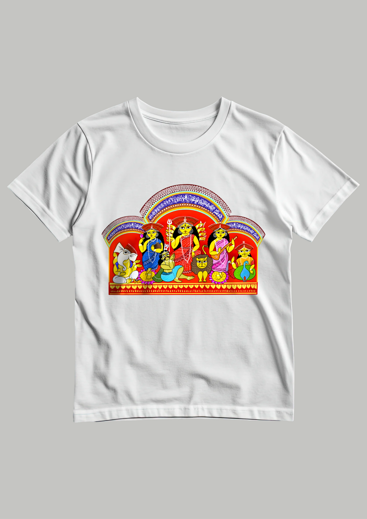 Patachitra Painted Durga Puja Tshirt
