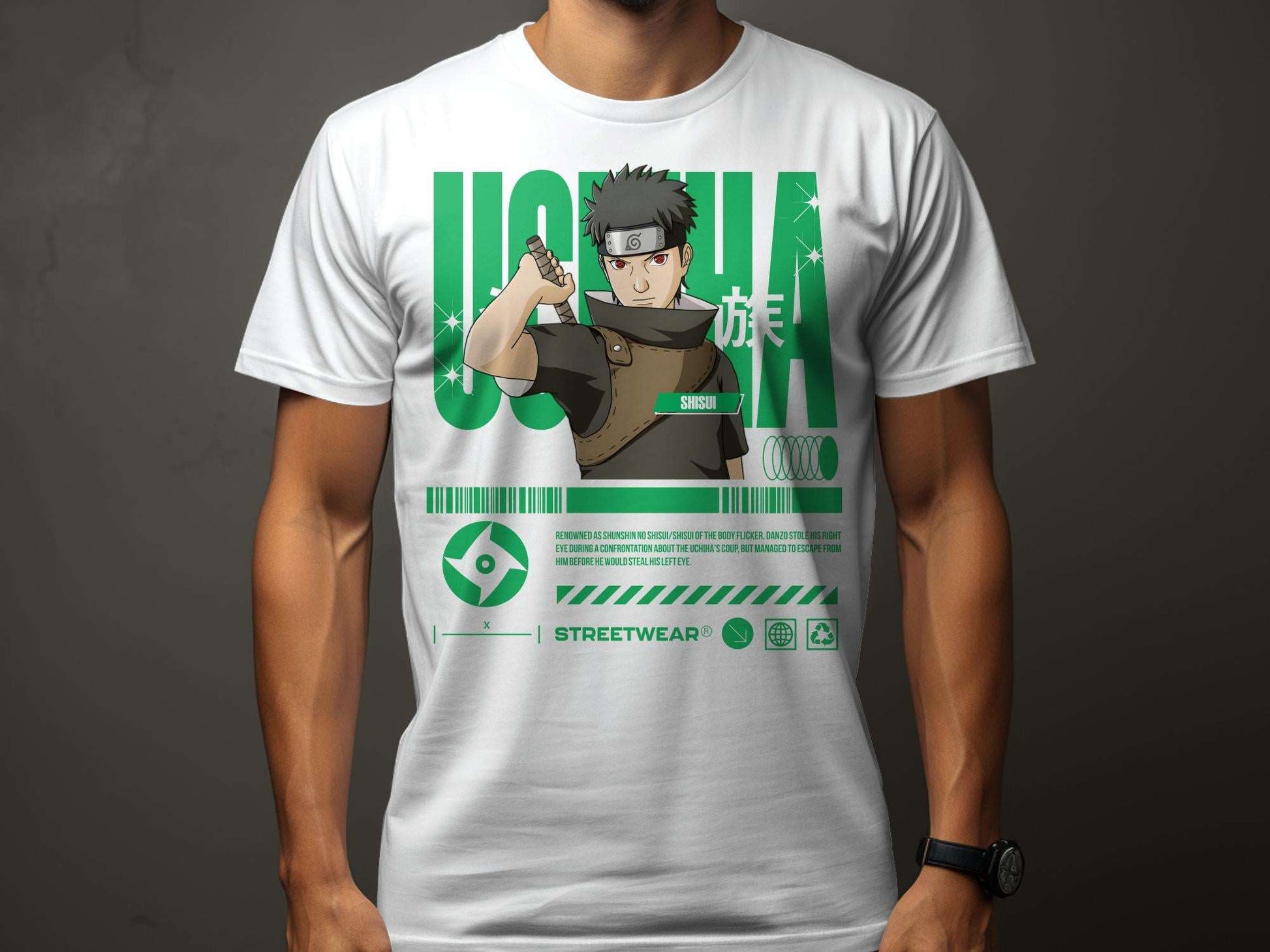 Elevate your Naruto fandom to the next level with our exclusive SHISUI Uchiha anime t-shirt! Crafted from premium 100% cotton, this isn't just a shirt, it's a statemUCHIHA SHISUI STREETWEAR -Unisex