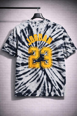 JORDAN Tie Die Oversized Round-Neck Graphic T-Shirt