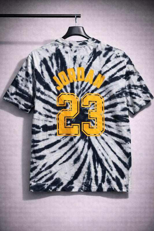 JORDAN Tie Die Oversized Round-Neck Graphic T-Shirt