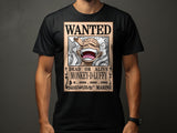 Monkey D. Luffy Wanted T-Shirt - 100% Cotton Anime Graphic Tee