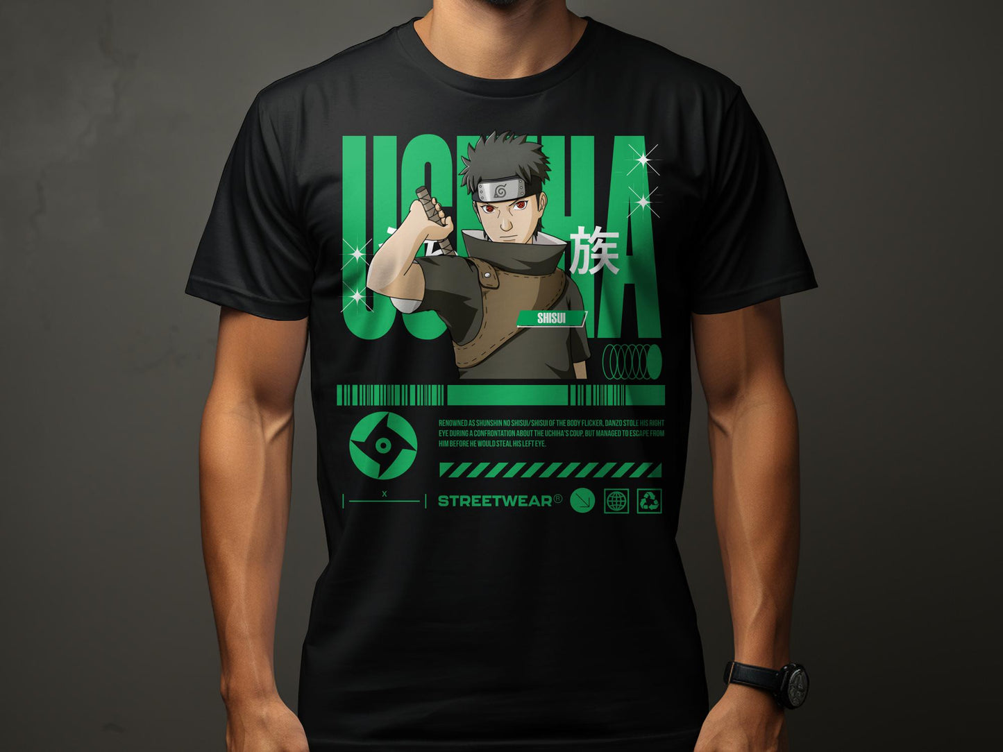 Elevate your Naruto fandom to the next level with our exclusive SHISUI Uchiha anime t-shirt! Crafted from premium 100% cotton, this isn't just a shirt, it's a statemUCHIHA SHISUI STREETWEAR -Unisex